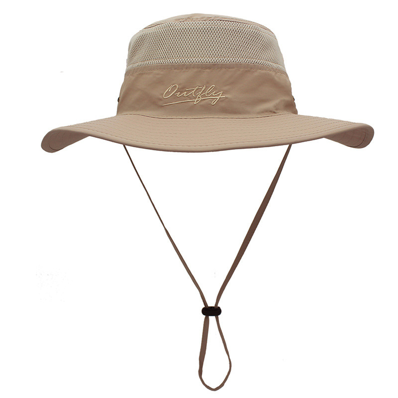 Wide Brim Sun Hat Mesh Bucket Hat Lightweight Bonnie Hat With Adjustable Chin Strap UV Protection Beach Hat-Unitsen