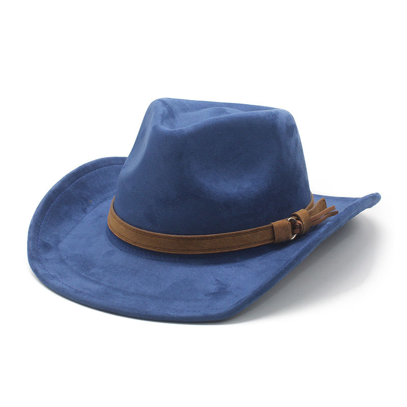 Unisex Western Cowboy Outdoor Wool Suede Hat-Unitsen