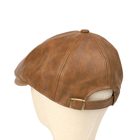 Retro PU Leather British Style Forward Hat-Unitsen