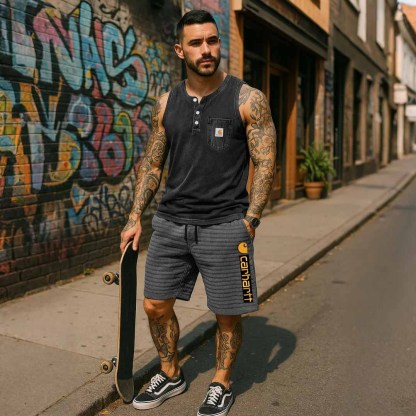 Carhartt Men's Vintage Check Quilted Surfing Walkshort Shorts-Unitsen