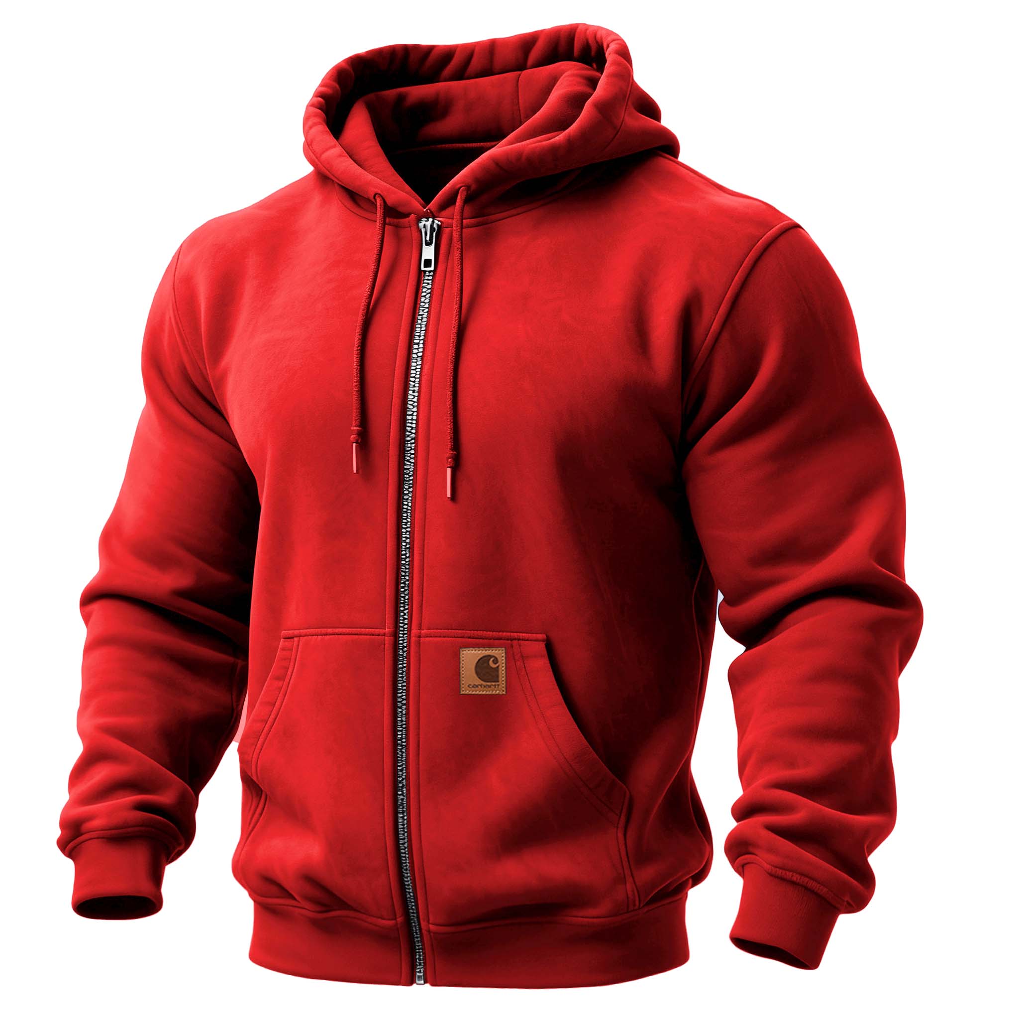 Men's Vintage Pocket Full-Zip Long Sleeve Hoodie-Unitsen