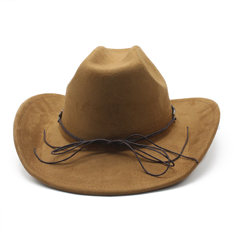 Unisex Vintage Western Cowboy Ethnic Suede Hat-Unitsen