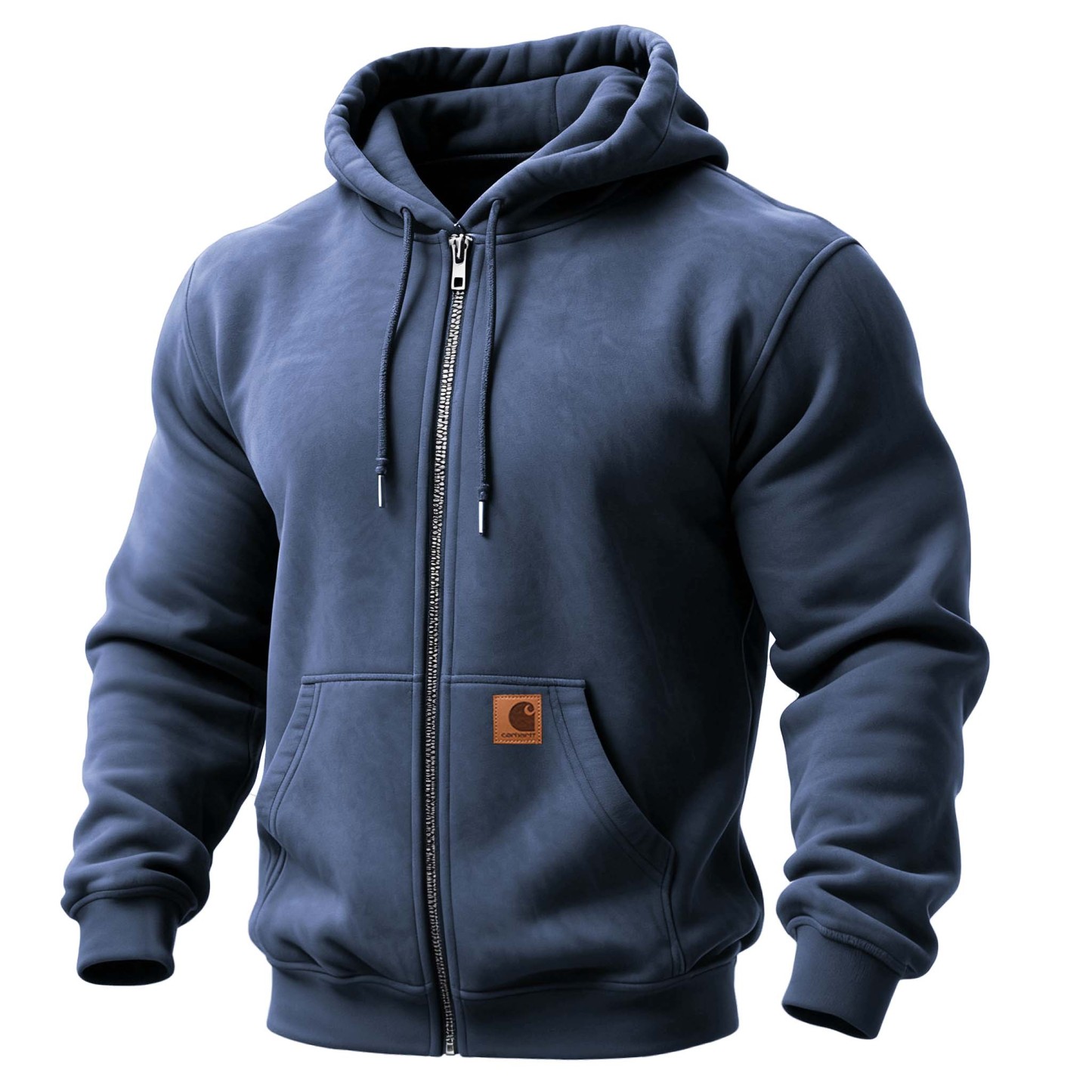 Men's Vintage Pocket Full-Zip Long Sleeve Hoodie-Unitsen