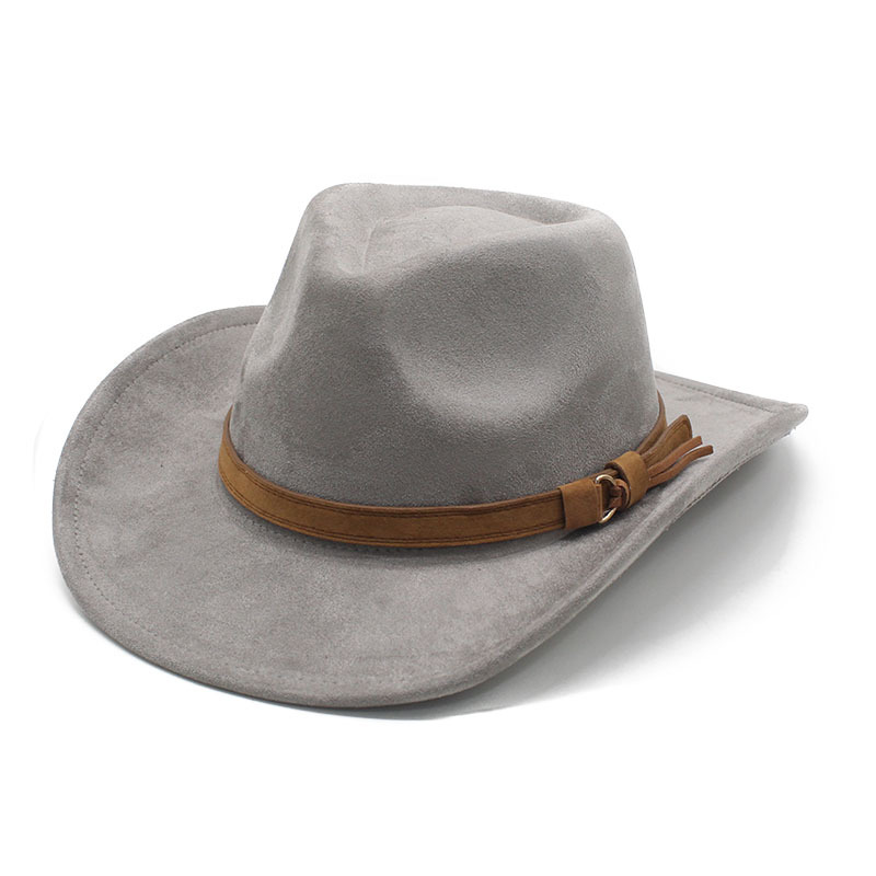 Unisex Western Cowboy Outdoor Wool Suede Hat-Unitsen