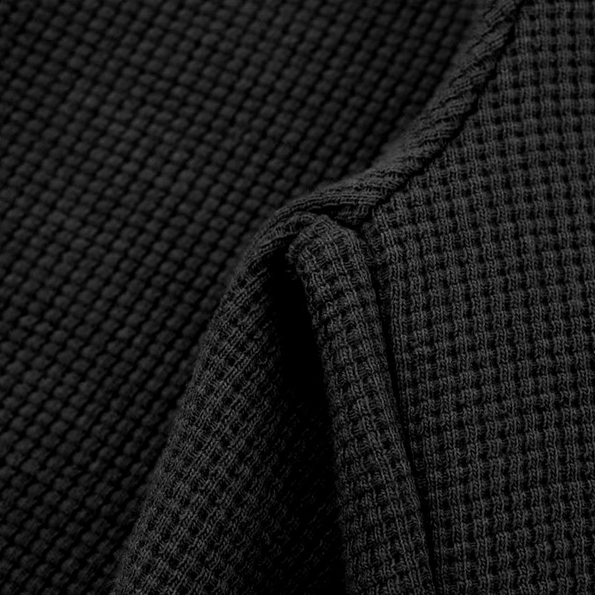 Men's Vintage Waffle Knit Multi-Pocket Casual Surf Elastic Drawstring Cargo Shorts-Unitsen