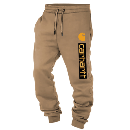 Men's Vintage Graphics Print Elastic Waist Drawstring Jogger Sweatpants-Unitsen