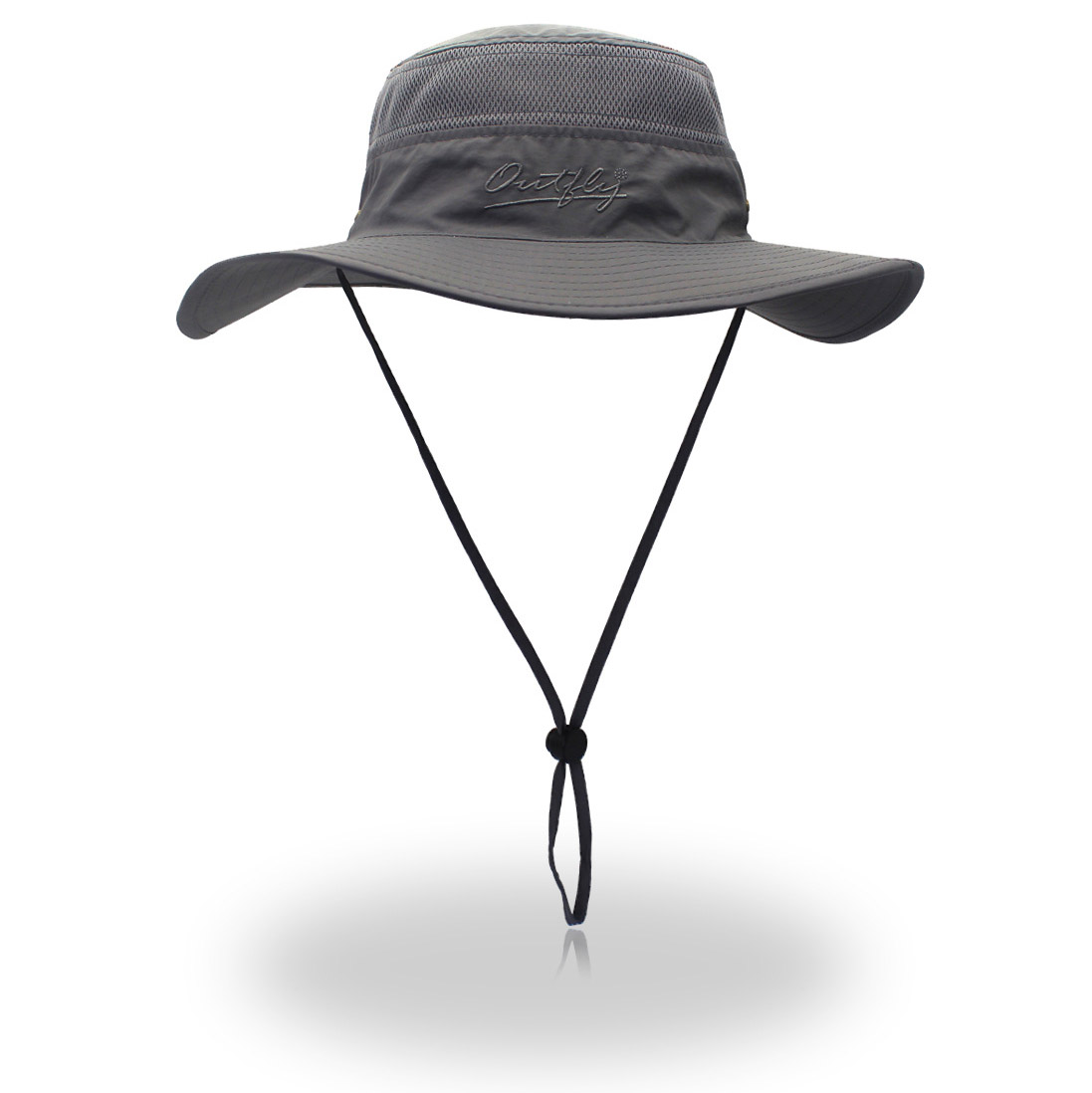 Wide Brim Sun Hat Mesh Bucket Hat Lightweight Bonnie Hat With Adjustable Chin Strap UV Protection Beach Hat-Unitsen