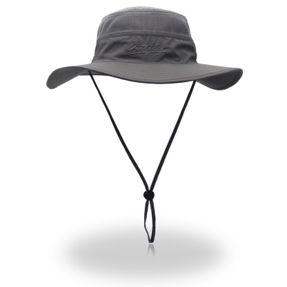 Wide Brim Sun Hat Mesh Bucket Hat Lightweight Bonnie Hat With Adjustable Chin Strap UV Protection Beach Hat-Unitsen