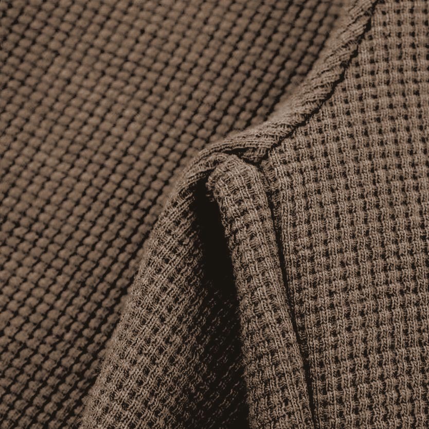 Vans Men's Vintage Waffle Knit Surf Brown Elastic Drawstring Walkshort Shorts-Unitsen