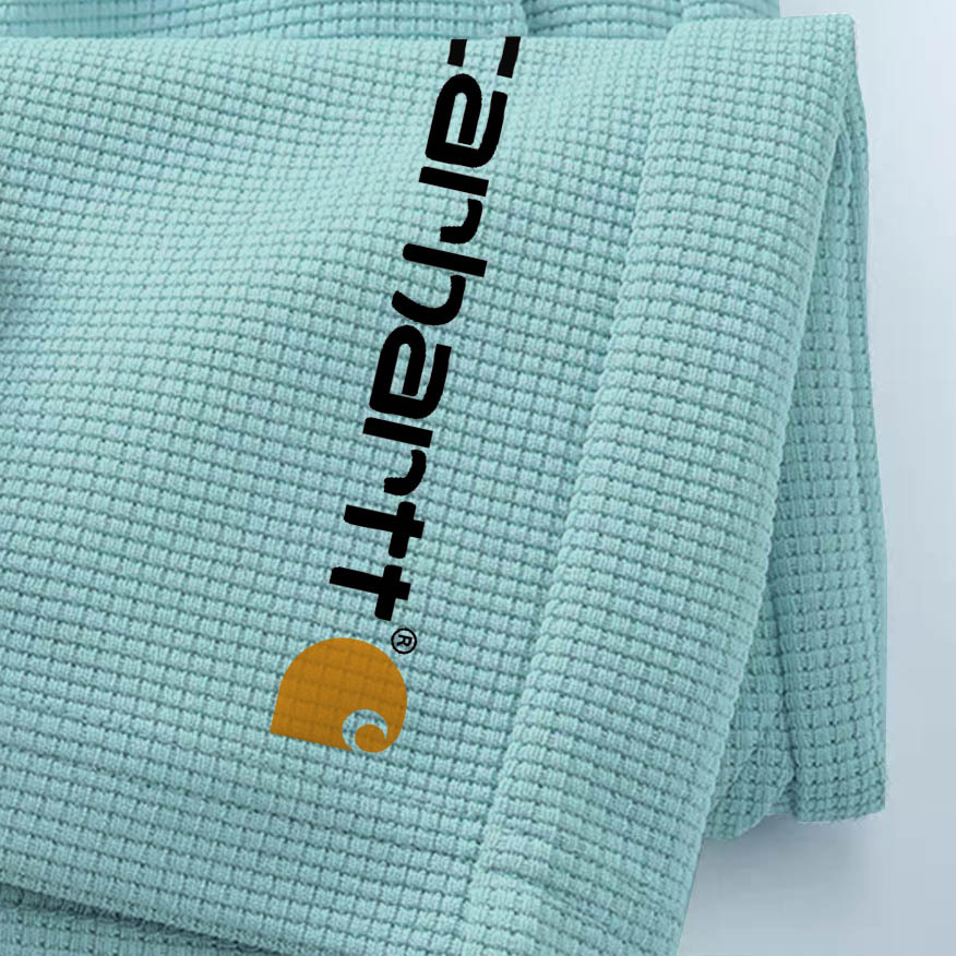 Carhartt Men's Vintage Waffle Knit Surf Light Blue Elastic Drawstring Walkshort Shorts-Unitsen