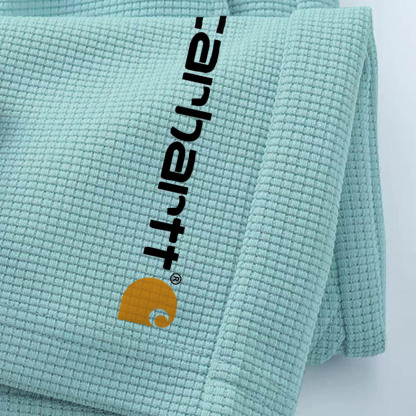 Carhartt Men's Vintage Waffle Knit Surf Light Blue Elastic Drawstring Walkshort Shorts-Unitsen