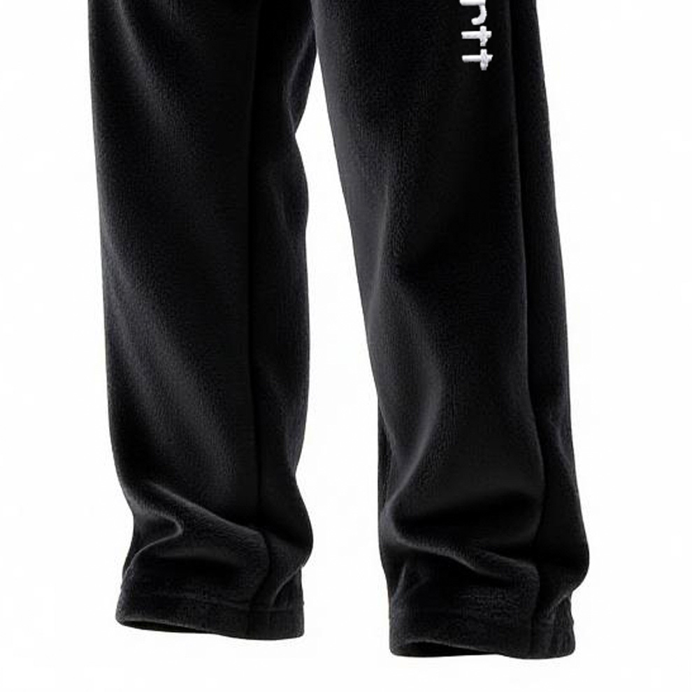 Men's Vintage Embroidery Fleece Contrast Waistband Sweatpants Pants-Unitsen