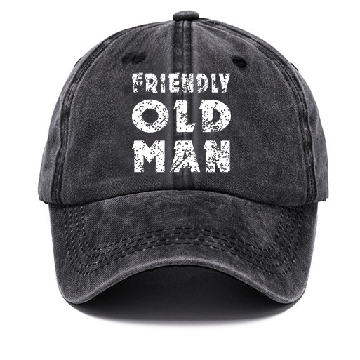 Vintage Old Man Print Sun Hat-Unitsen