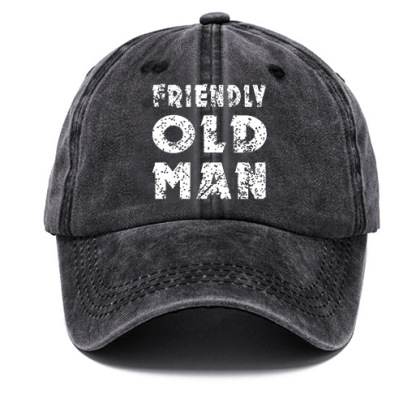 Vintage Old Man Print Sun Hat-Unitsen