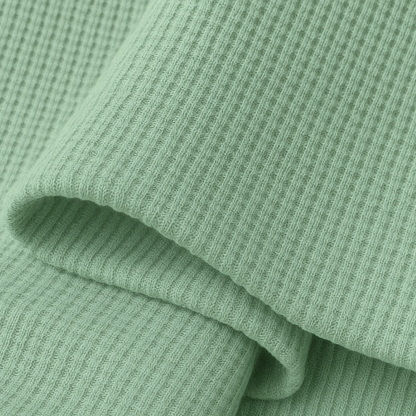 Men's Vintage Waffle Knit Patch Pocket Short Sleeve Crew Neck T-Shirt-Unitsen