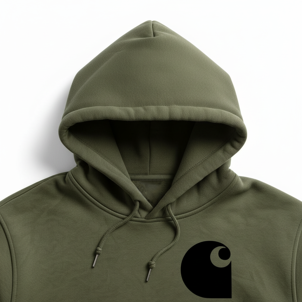 Men's Vintage Army Green Stitching Brown Suede Pocket Hoodie And Sweatpants Jogger Set-Unitsen