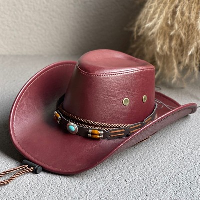 Western Cowboy Hat Outdoor Sun Protection Sun Travel Hat-Unitsen