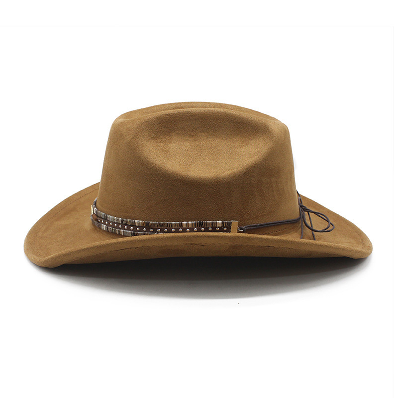 Unisex Vintage Western Cowboy Ethnic Suede Hat-Unitsen