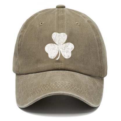 St. Patrick's Day Lucky You Shamrock Washed Cotton Sun Hat Vintage Outdoor Casual Cap-Unitsen