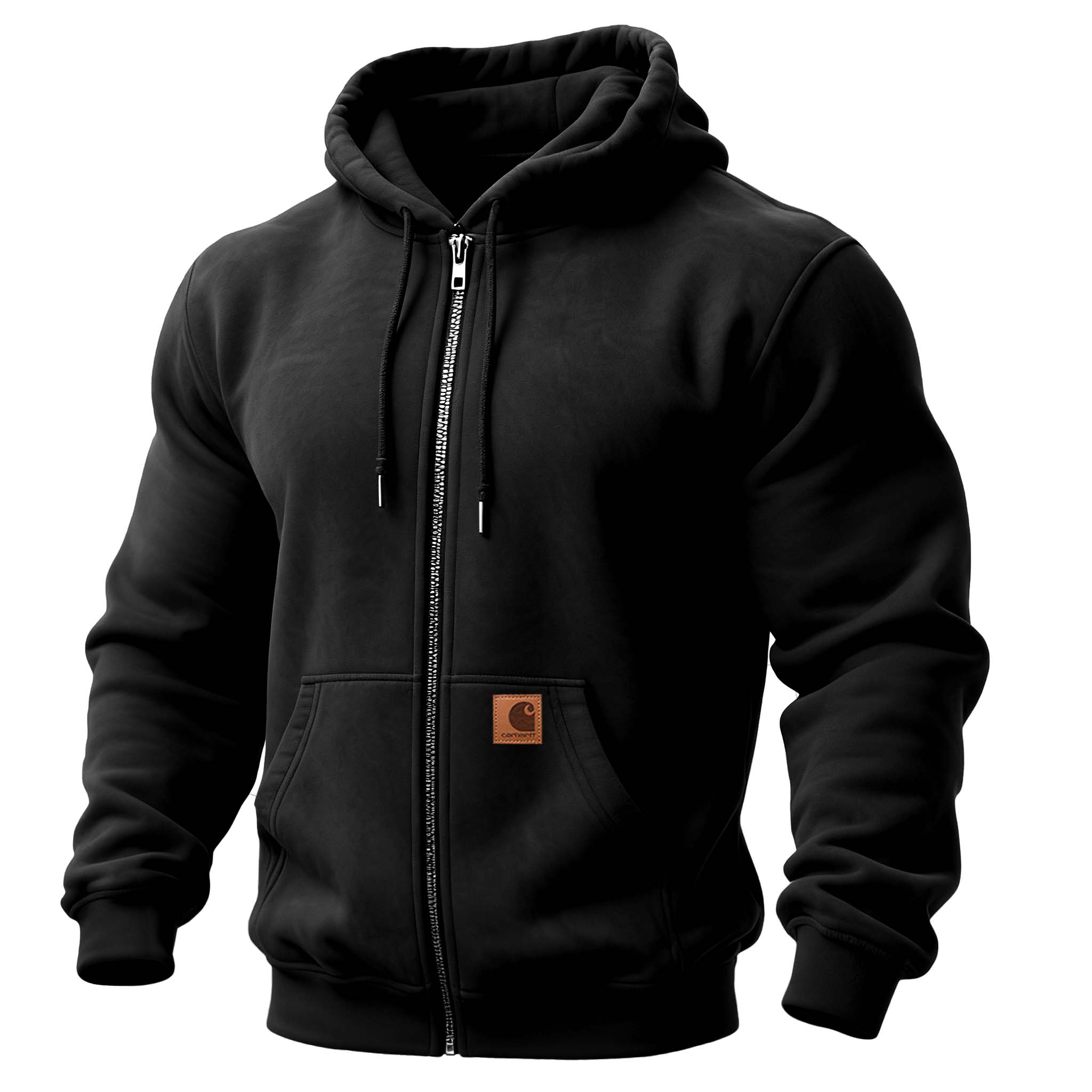 Men's Vintage Pocket Full-Zip Long Sleeve Hoodie-Unitsen