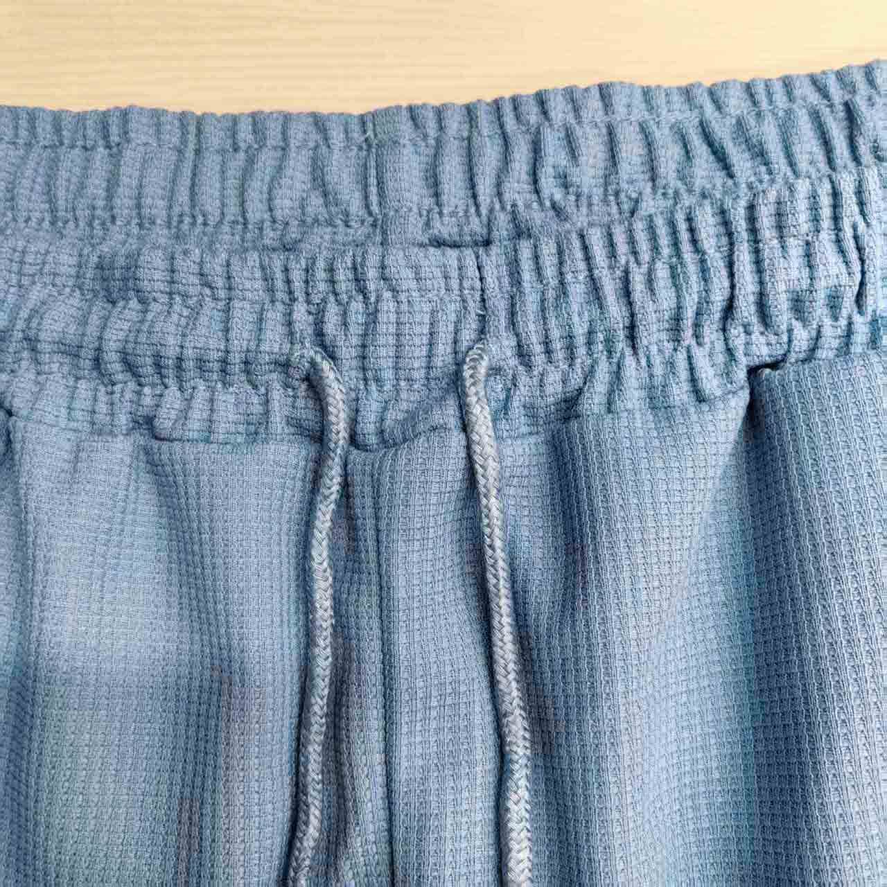 Men's Vintage Waffle Knit Surf Elastic Drawstring Walkshort Shorts-Unitsen