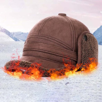 Men's Warm Suede Thickened Warm Ear Protection Cap-Unitsen