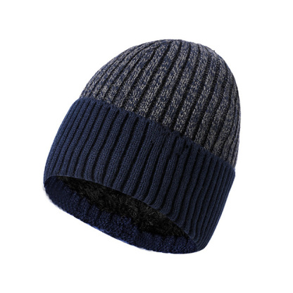 Men's Double Layer Woolen Hat Plus Fleece Warm Knitted Hat-Unitsen