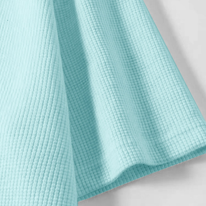 Men's Vintage Waffle Knit Short Sleeve Crew Neck T-Shirt-Unitsen