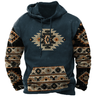 Men's Aztec Vintage Hoodie-Unitsen