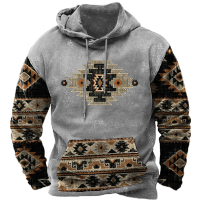 Men's Aztec Vintage Hoodie-Unitsen