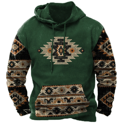 Men's Aztec Vintage Hoodie-Unitsen