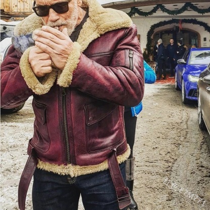 Men's Winter Fleece Warm Windproof Zipper Motorcycle Faux Leather Jacket-Unitsen