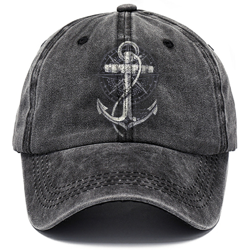 Nautical Anchor Print Sun Hat-Unitsen