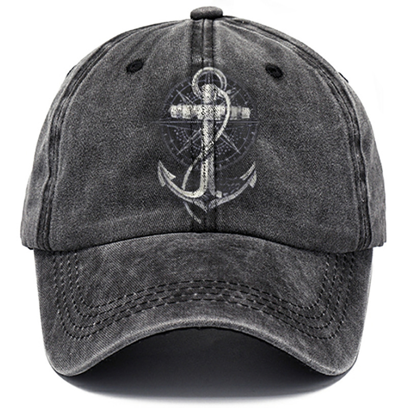Nautical Anchor Print Sun Hat-Unitsen