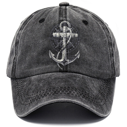 Nautical Anchor Print Sun Hat-Unitsen