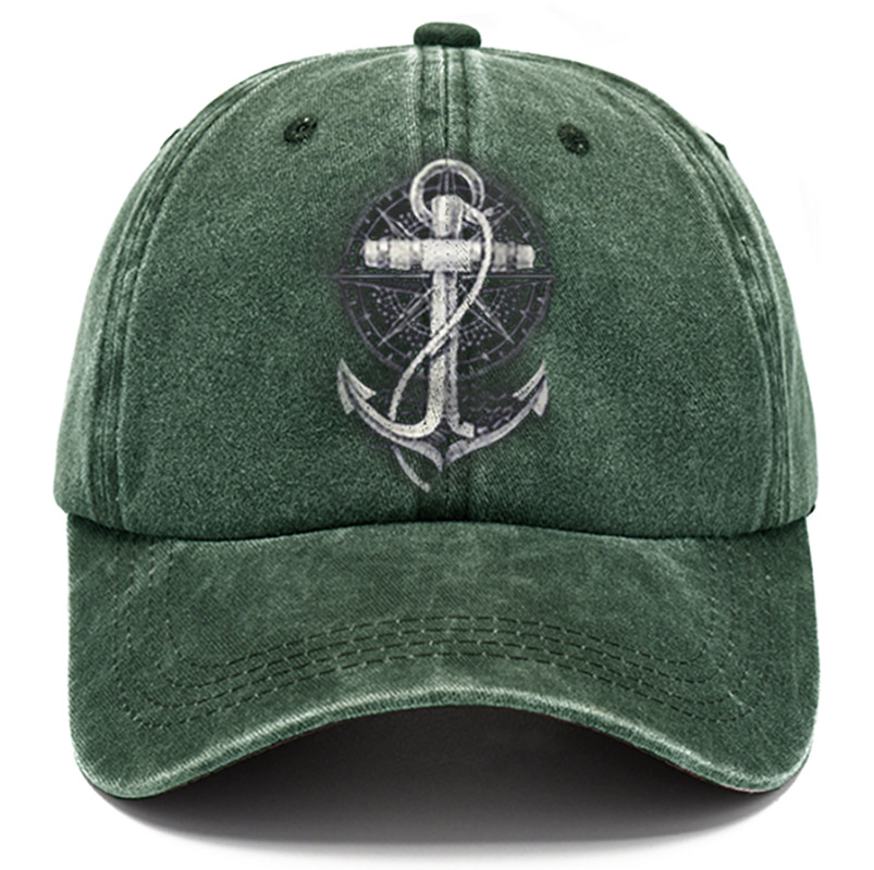 Nautical Anchor Print Sun Hat-Unitsen