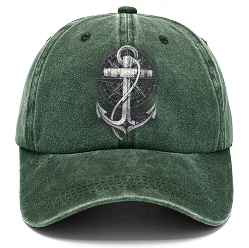 Nautical Anchor Print Sun Hat-Unitsen