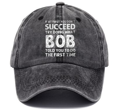 Men's If At First You Don'T Succeed Try Doing What Bob Told You To Do The First Time Sun Hat-Unitsen