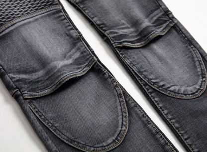 Men's Vintage Distressed Washed Biker Jeans-Unitsen