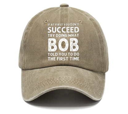 Men's If At First You Don'T Succeed Try Doing What Bob Told You To Do The First Time Sun Hat-Unitsen