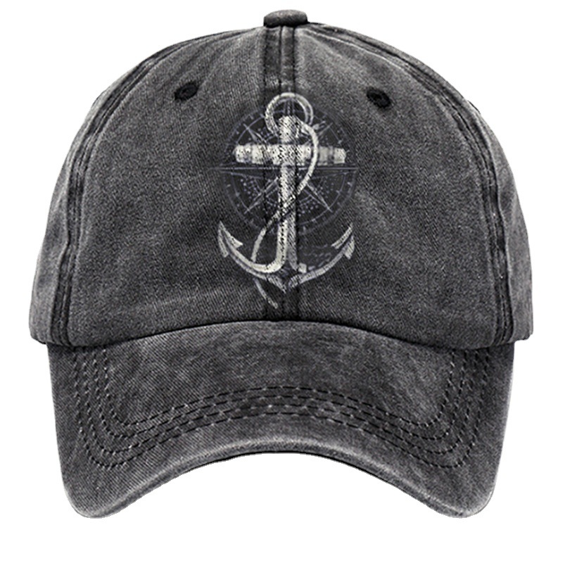 Nautical Anchor Print Sun Hat-Unitsen