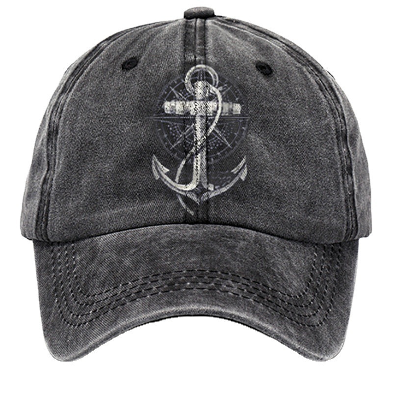 Nautical Anchor Print Sun Hat-Unitsen