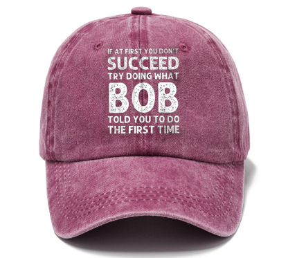 Men's If At First You Don'T Succeed Try Doing What Bob Told You To Do The First Time Sun Hat-Unitsen