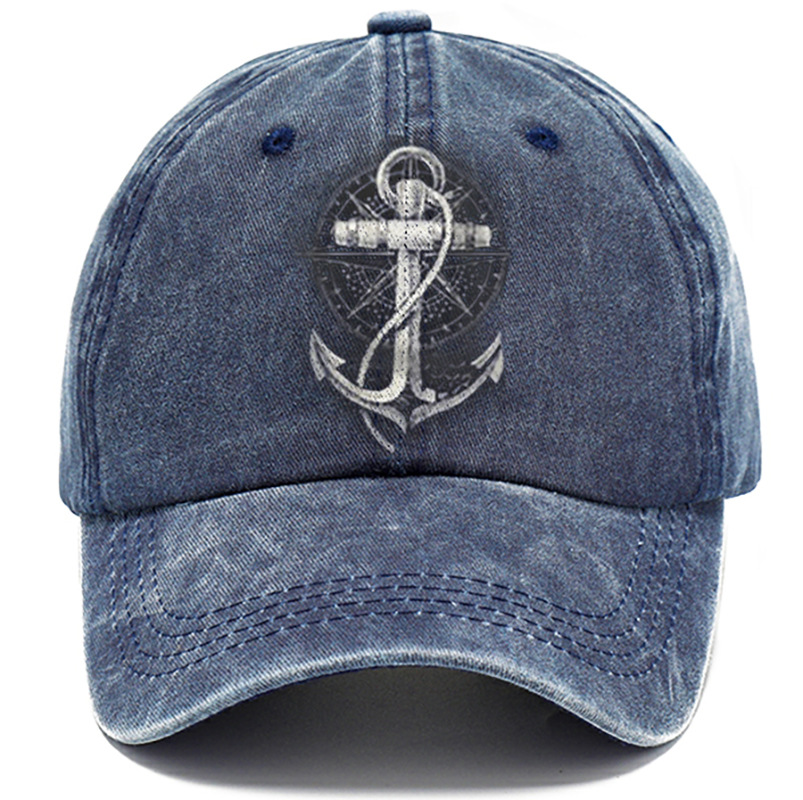 Nautical Anchor Print Sun Hat-Unitsen