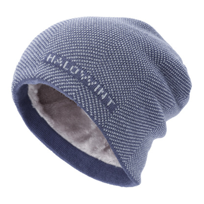 Velvet Thickened Hat Outdoor Letter Knitted Hat Autumn Winter Cycling Neck Protection Warm Woolen Hat-Unitsen