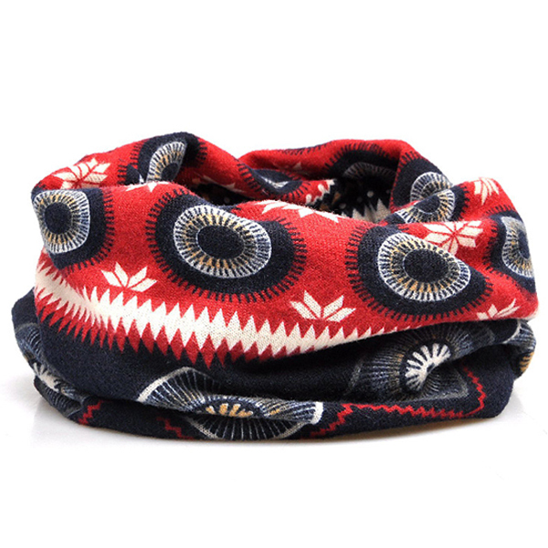Ethnic Floral Double Use Outdoor Knitted Hat-Unitsen