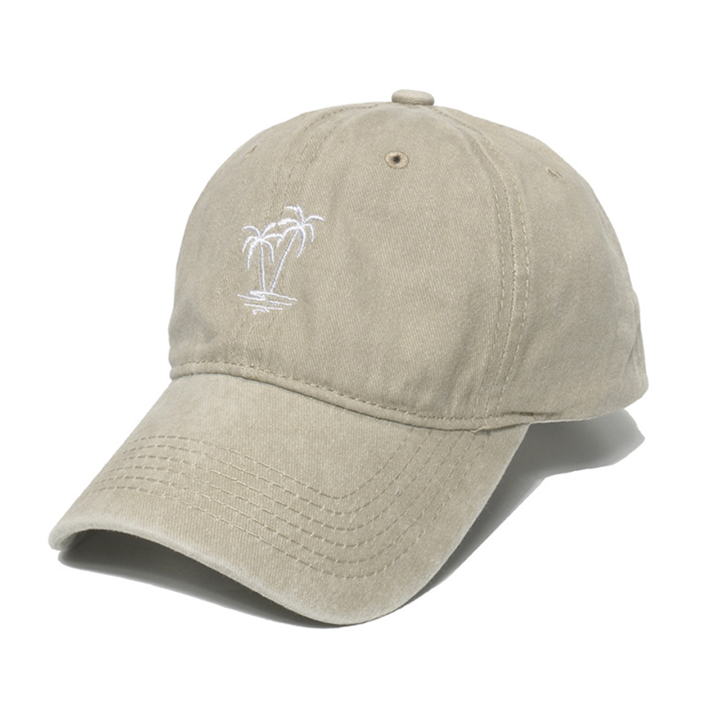 Men's Vintage Embroidered Coconut Tree Outdoor Cap-Unitsen