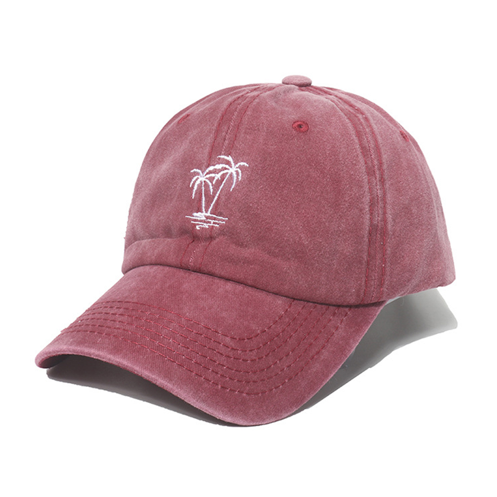 Men's Vintage Embroidered Coconut Tree Outdoor Cap-Unitsen