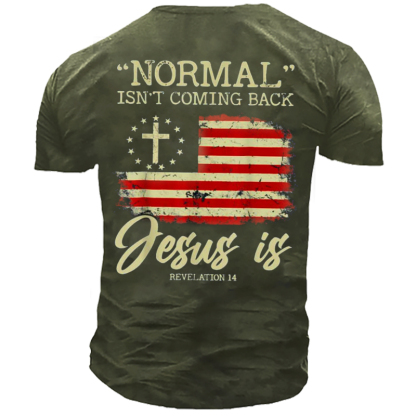Normal Isn't Coming Back But Jesus Is Revelation 14 Costume Men's T-Shirt-Unitsen