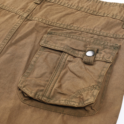 Men's Outdoor Multi-pocket Cotton Casual Cargo Pants-Unitsen